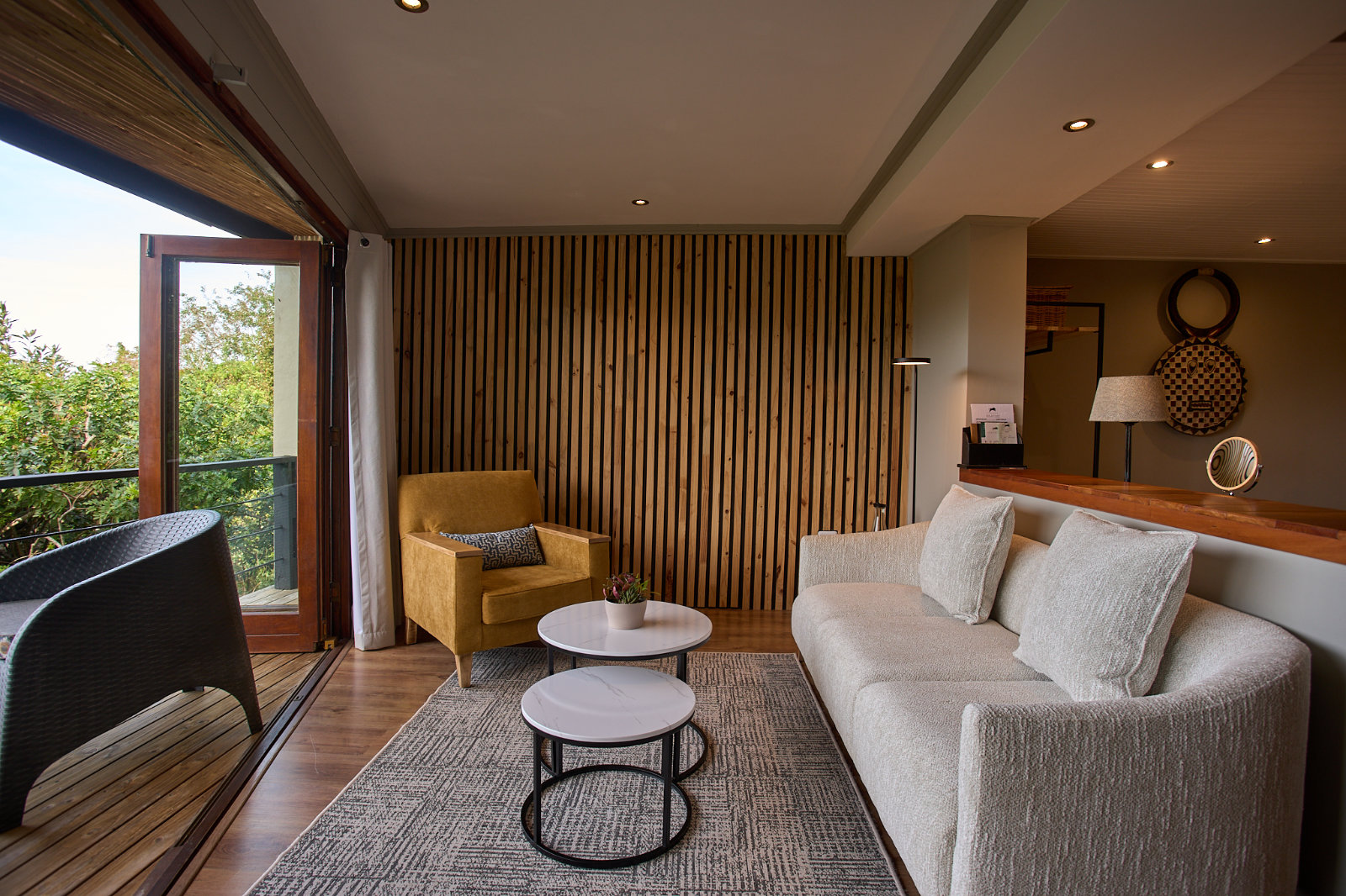 Suite A, a luxury forest suite with a private deck